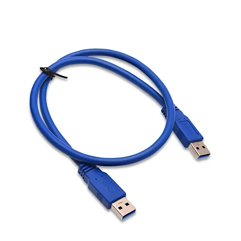 USB 3.0 Type A Male To Type A Male 1.5M Extension Cable for Car, Radiator, Webcam, MP3, Camera Qme Blue 1.5m