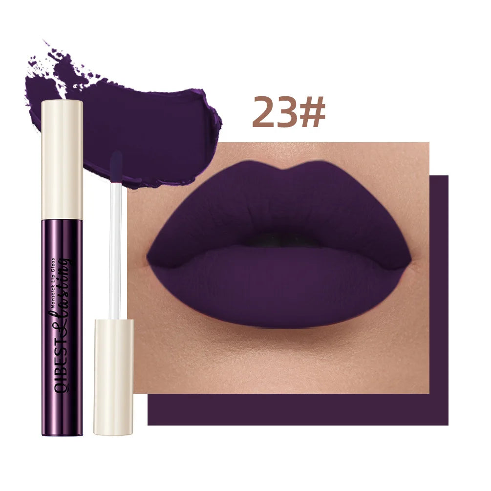Nude Matte Lip Gloss 24 Colors Long-lasting Velvet Lipstick