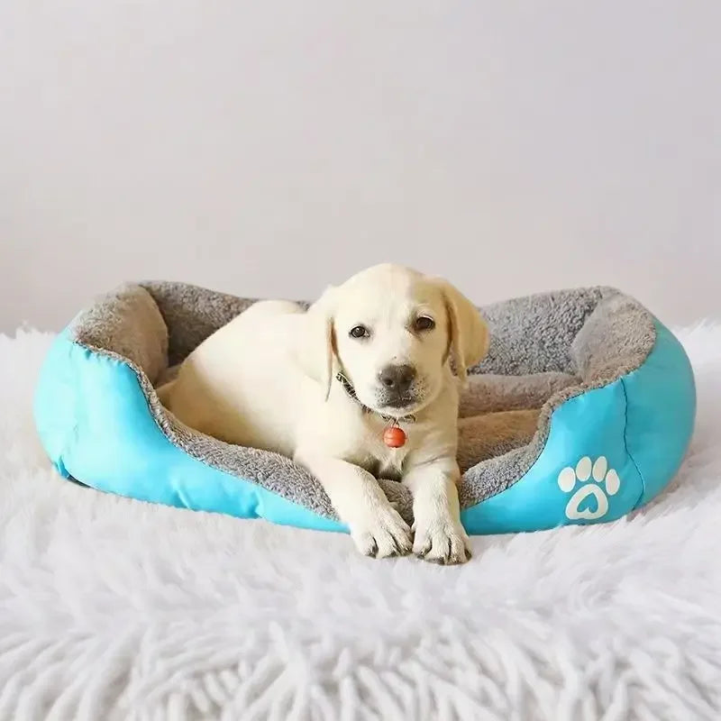 Classical Pet Mat Fashion Dog Kennel Bed House Breathable Cotton Soft Cat Nest Dog Warm Bed for Small Medium Dog Qme