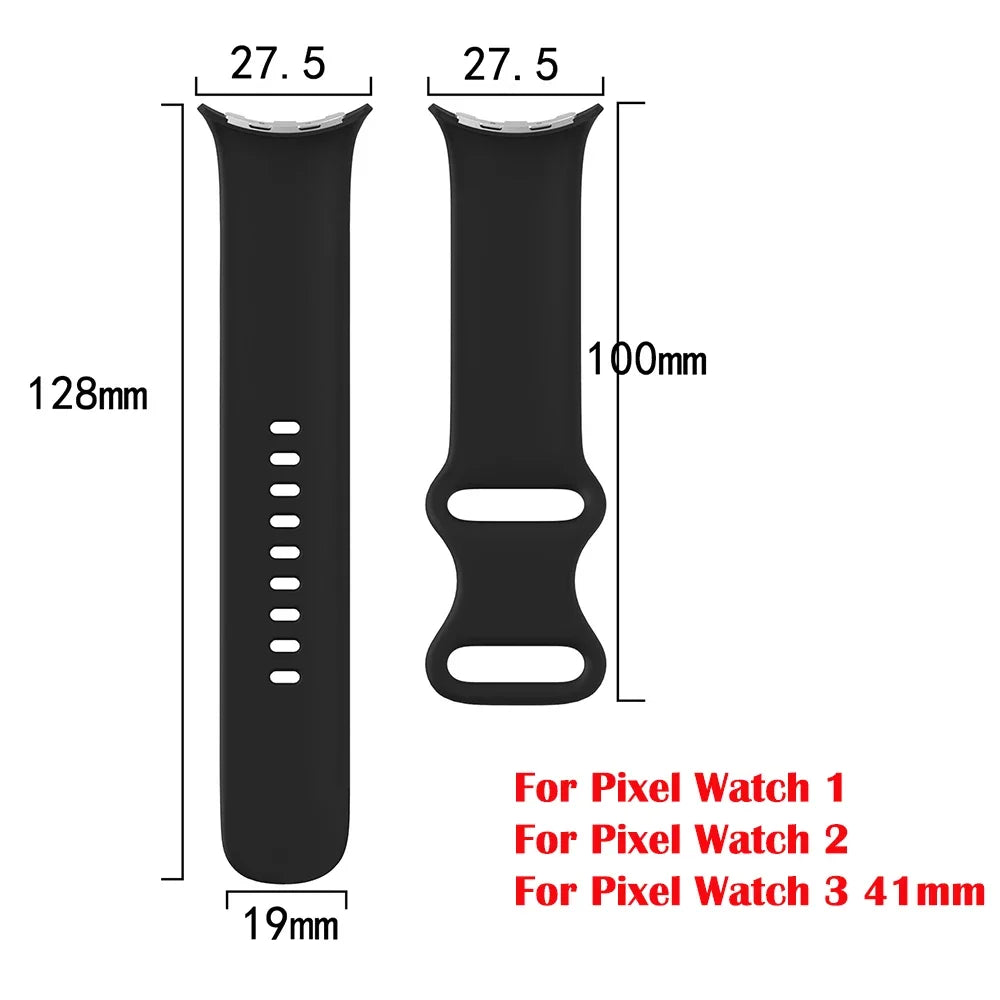 Silicone Strap for Google Pixel Watch 3 41 45mm Butterfly Buckle Sport Bracelet Correa for Google Pixel 2 1 Watch Accessories Qme