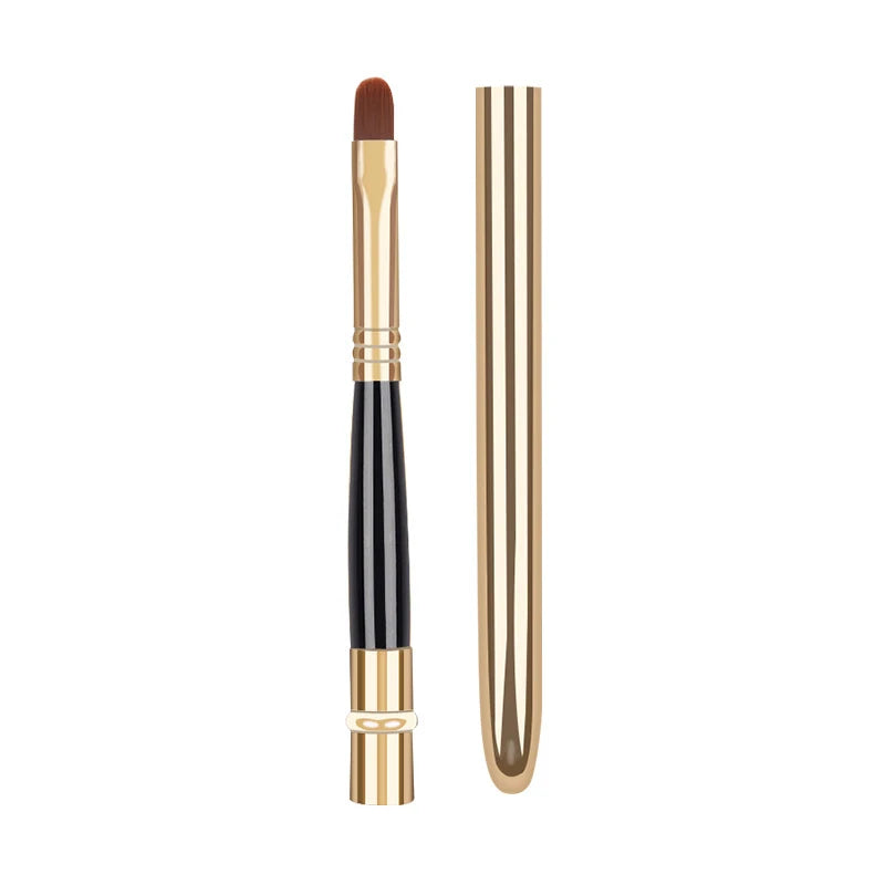 Adjustable Portable Retractable Makeup Brush Eyeshadow Lip Gloss Tool Qme Gold