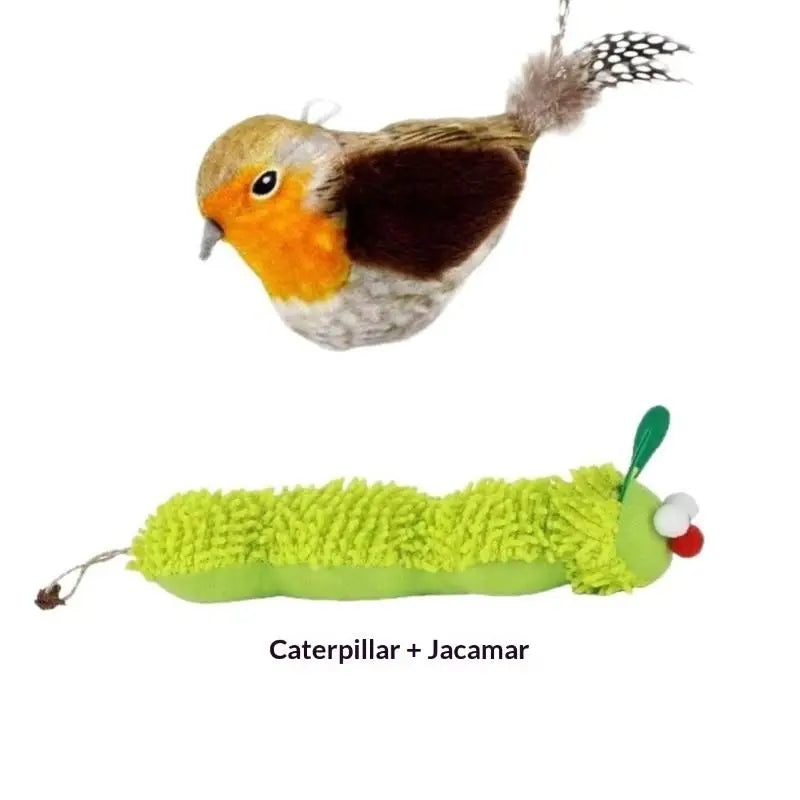 1/2/3PCS Cat Toys Self-Entertainment And Relaxation Swing Toys Cat Teasing Sticks Bite-Resistant Realistic Bird Pet Toys Cats Qme A10