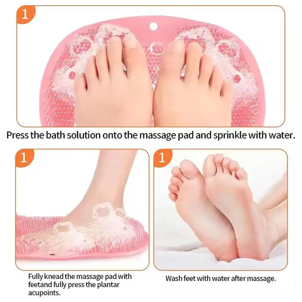 Foot Rubbing Back Rubbing Artifact Bathroom Massage Bath To Remove Dead Skin Feet Dirt Wash Silicone Bathtub Non-Slip Bath Mats Qme