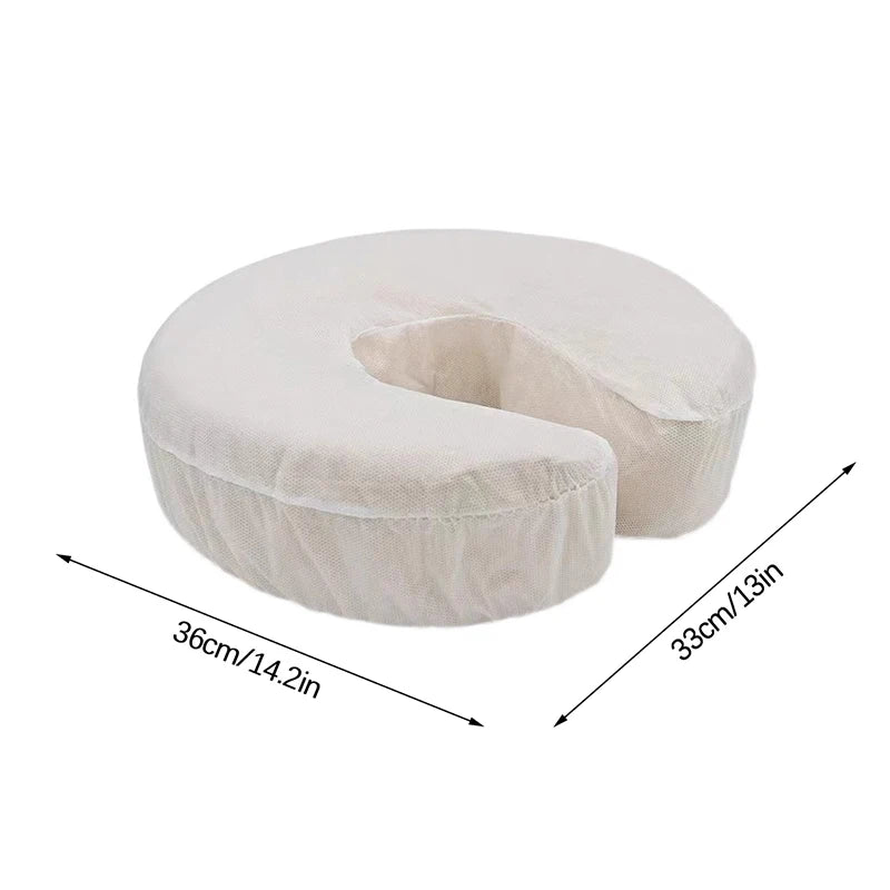 Headrest Covers Fitted Disposable Massage Face Rest Cradle White Qme