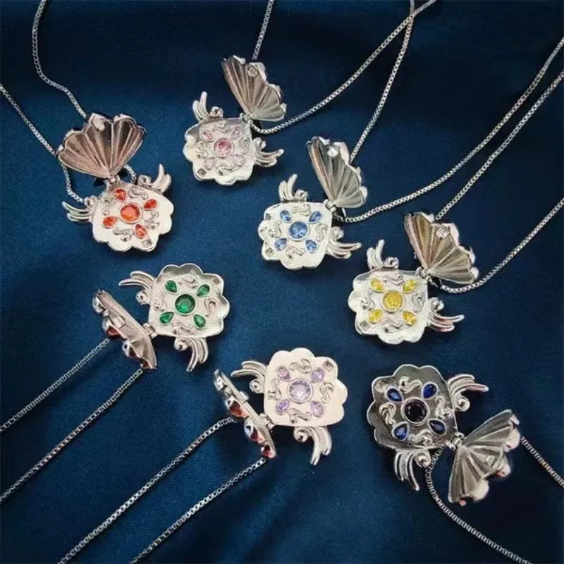 Seven Princess Shell Necklace Cosplay Anime Mermaid Melody Pichi Pichi Pitch Women Pendant Neck Decoration Jewelry Festival Gift Qme