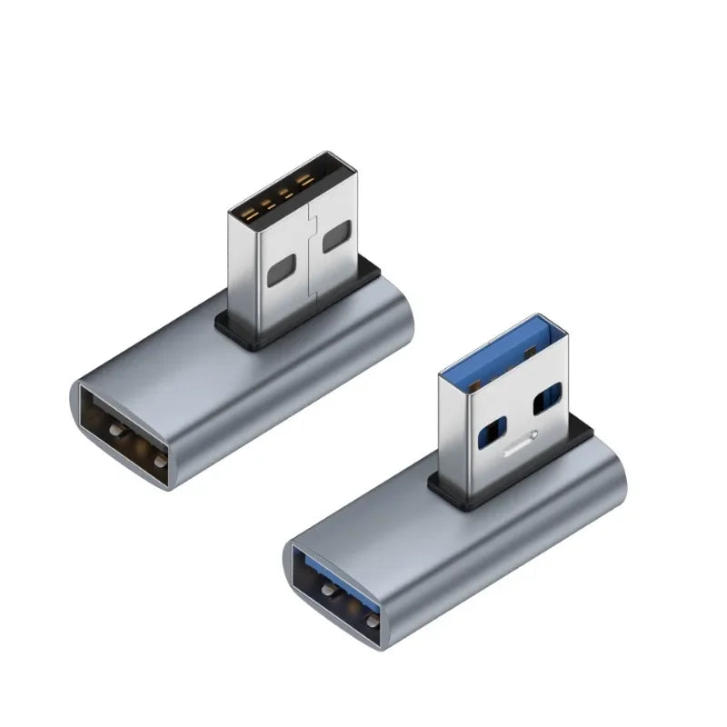 10pcs 90 Degree USB 3.0 Male to Female Right Angle Extension Adapter USB Upward Elbow Adapter 10Gbps For Laptop PC Connector Qme