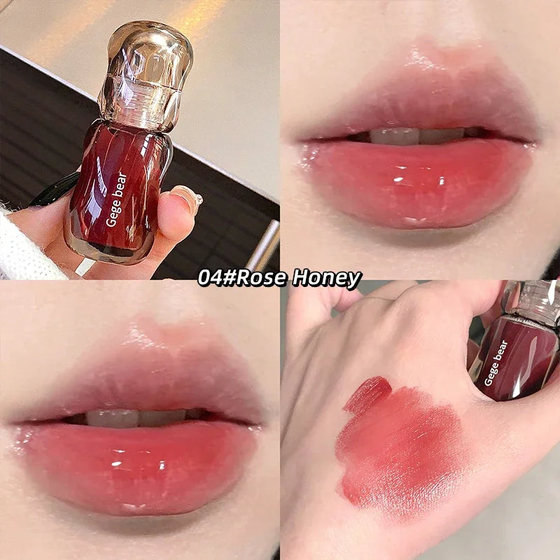 Jelly Mirror Lip Glaze Non-stick Lip Tint Lasting Cosmetic Liquid Moisturizing Water Bomb Crystal Lipstick Korean Glass Gloss Qme 04