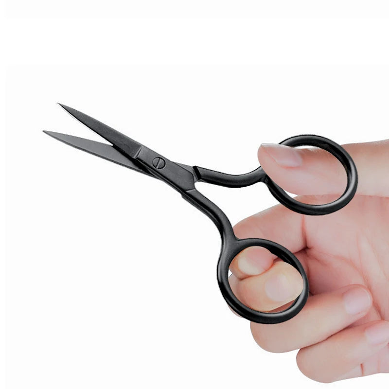 Z'LRAQI BEAUTY Rose Gold Eyebrow Scissors Eyelash Stainless Steel Qme