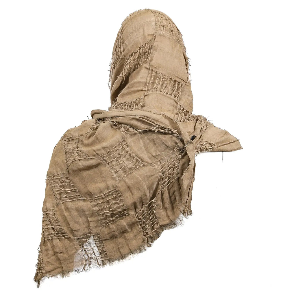 Adult Medieval Hooded Shawl Renaissance Cowl Hood Wasteland Desert Scarf Brooch Paperclip Viking Half Cape Dune Costume Qme