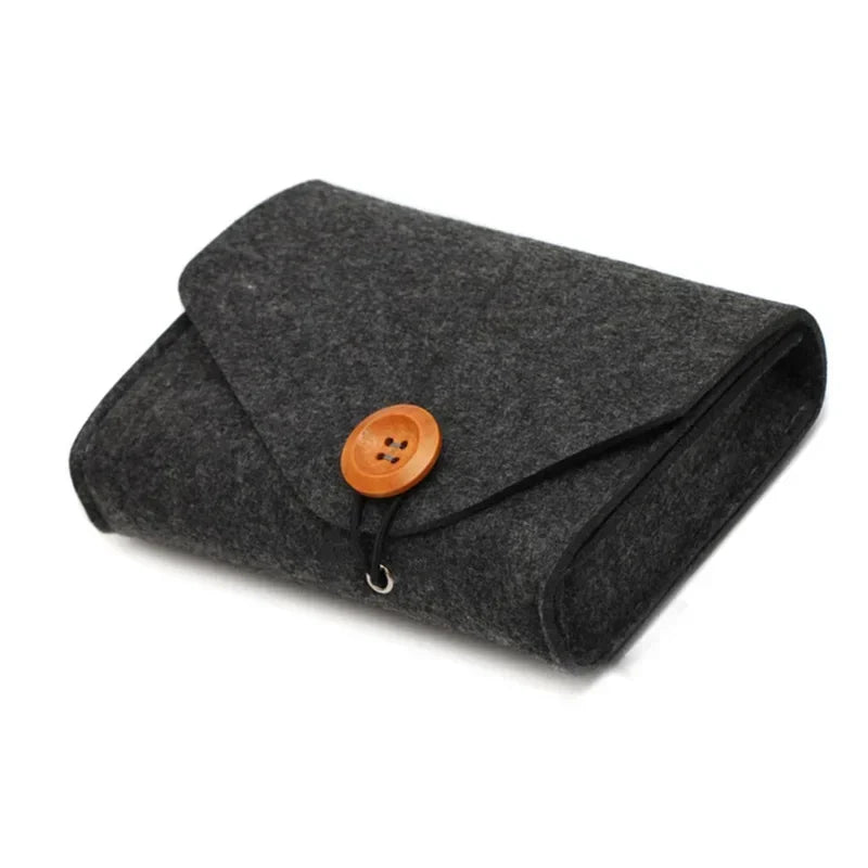 USB Data Cable Mouse Pouch Mini Felt Travel Multifunction Organizer Bag Key Coin Package Chargers Storage Bags Qme DH