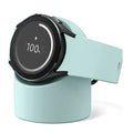 Compatible with Samsung Galaxy Watch 7 6 5 Charger Stand 40 44 46mm Galaxy Watch 5Pro Charger silicone Stand Charging base Qme Green