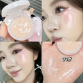QIBEST Face Blush Hydrating Cream Beauty Girl Nude Makeup Natural Smudge Blush Palette Cheek Tint Highlighter Cosmetics Blusher Qme 01