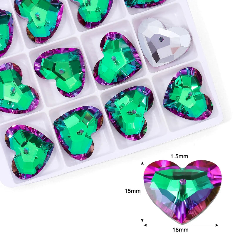 Crystal Pendant Beads Bright Color Single Hole Charm Glass Jewelry Beads Gems For Jewelry Making Supplies DIY Earrings Bracelet Qme 5-12pcs