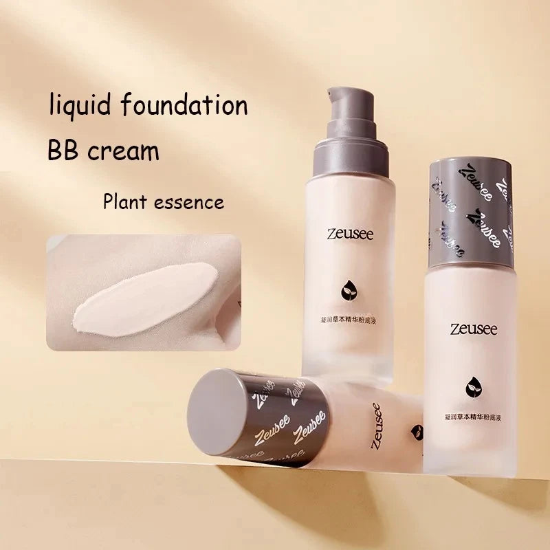 Face Base Liquid Foundation Makeup Concealer Waterproof Brighten Whitening Long Lasting Coverage Oil-control BB Cream Cosmetics Qme