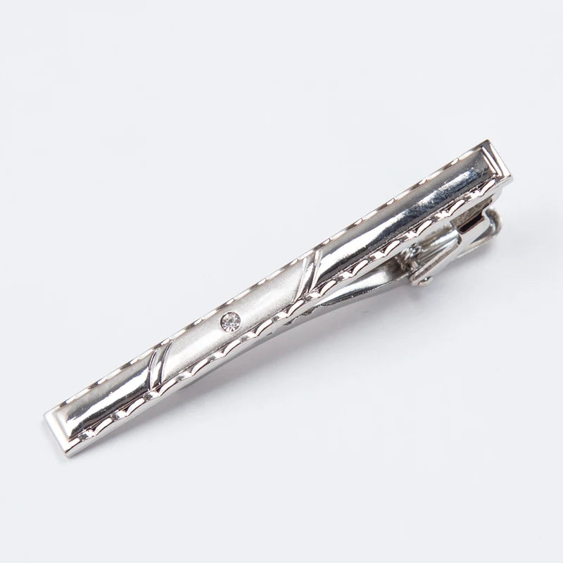 Mens Metal Necktie Bar Crystal Formal Dress Shirt Wedding Ceremony Qme F-9