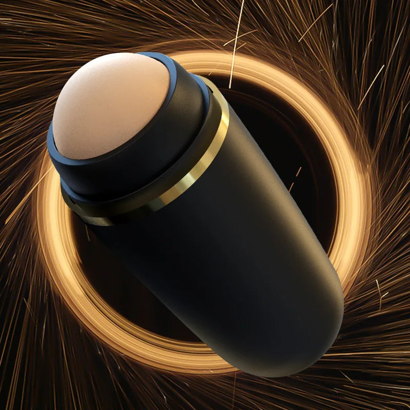 Face Oil Absorbing Roller Natural Volcanic Stone Massage Body Stick Qme