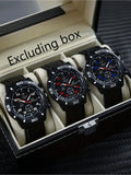 3-piece Classic and fashionable silicone car line men's quartz watch, casual and fashionable watch Qme Multicolor No