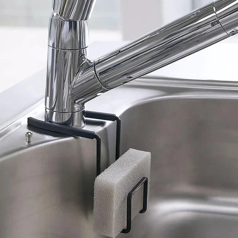 Sink Sponge Holder Small Kitchen Bathroom Metal Organizer Liquid Dish Drainer Faucet Rack Shower Convenient Qme