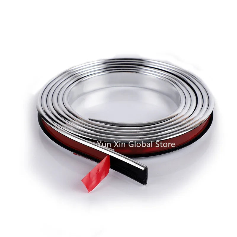 U-shaped Self-Adhesive Edge Banding Decorative Strip Wood Board Table Chair Protector Cover Furniture Seal Strip Home Decoration Qme Silver 25mm 5m