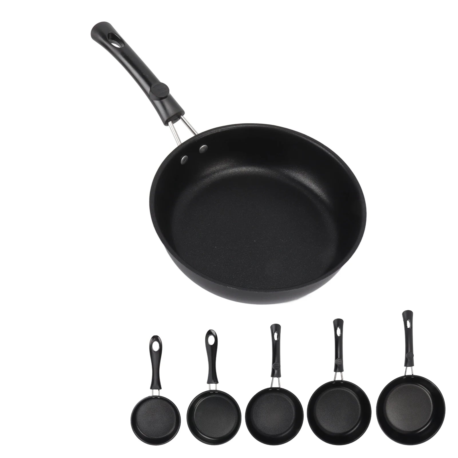 Nonstick Frying Pan Omelet Steak Pan Less Oil Smoke Stainless Steel Skillet for Egg Cooking Kitchen Home Induction Cookware Qme