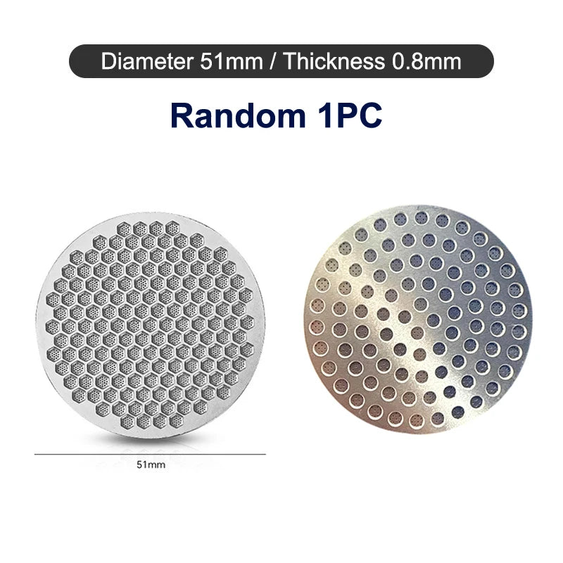 1 Piece Barista DIY Accessories Espresso Puck Screen Coffee Filter 51mm 53mm 58.5mm Portafilter Reusable Holder 0.8mm. Qme A1 1PC