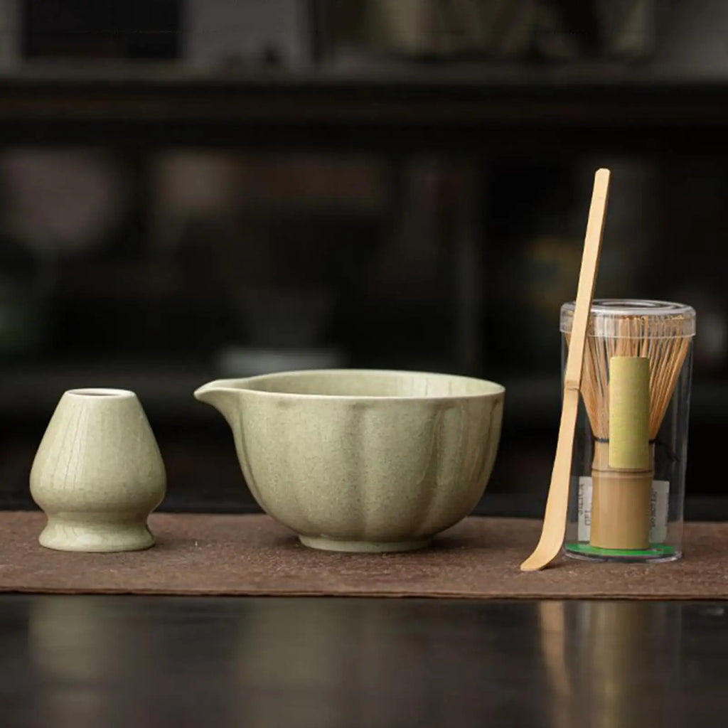 Matcha Making Tools Includes Bowl Spout Whisk Scoop Holder Tea Qme