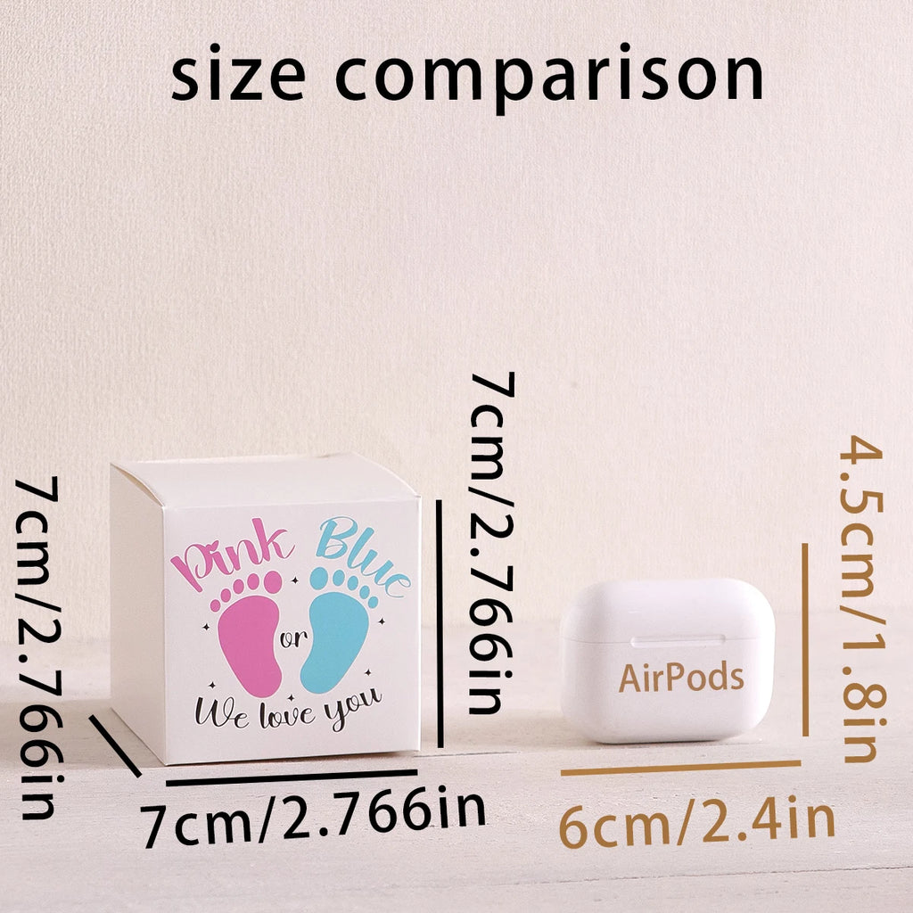 5 Pack, Gender Reveal Party Decorations Blue Feet g Irl Candy Boxes, B Oy or g Irl Gender Reveal Party Favor Boxes, Small Busine Qme