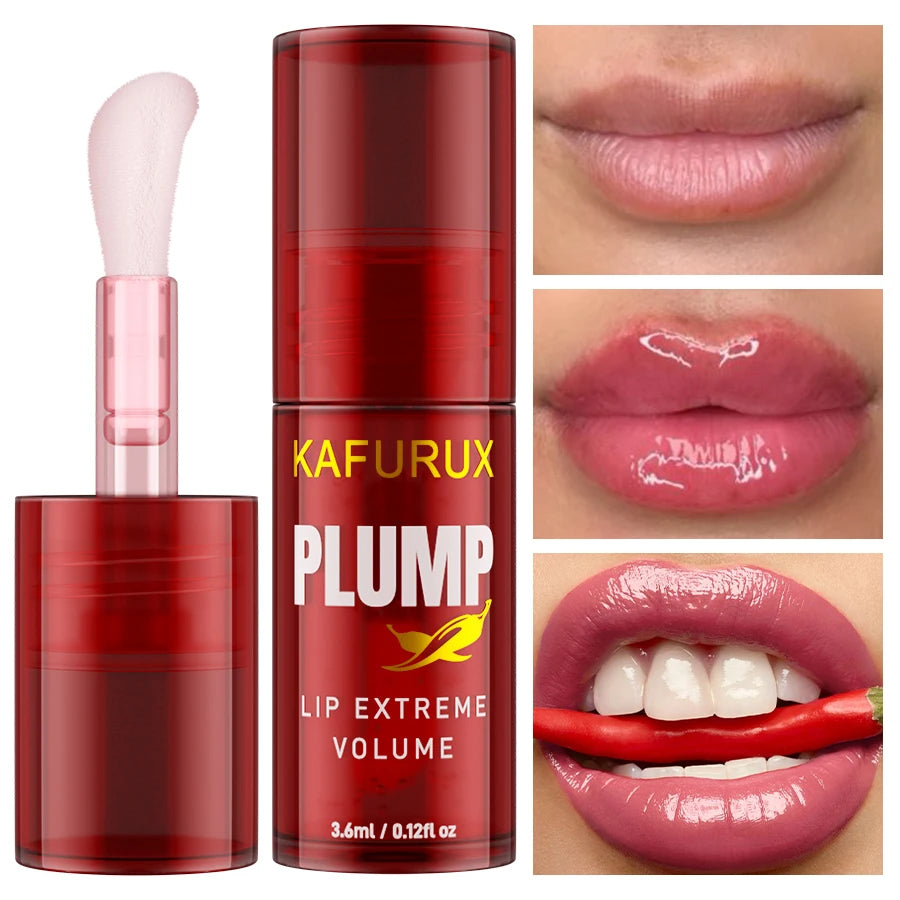 1 Lip Plump Long Lasting Oil Moisturizing Gloss Serum Instant Qme 1pc
