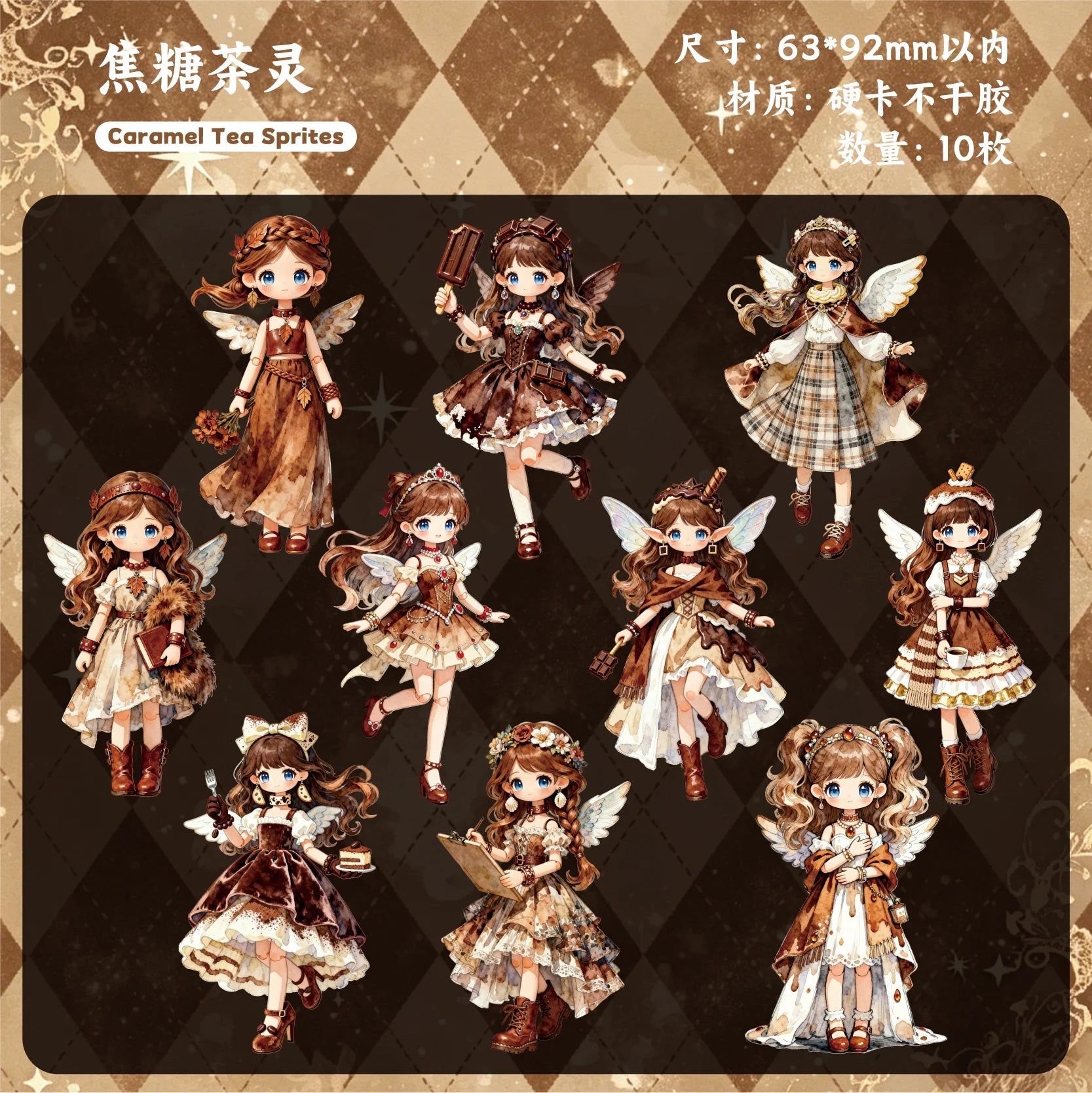 Vintage Story Lolita Angel Girls Stickers, Sweet Doll Character Collage Supplies for Journals, Multi-purpose Decorative Stickers Qme E