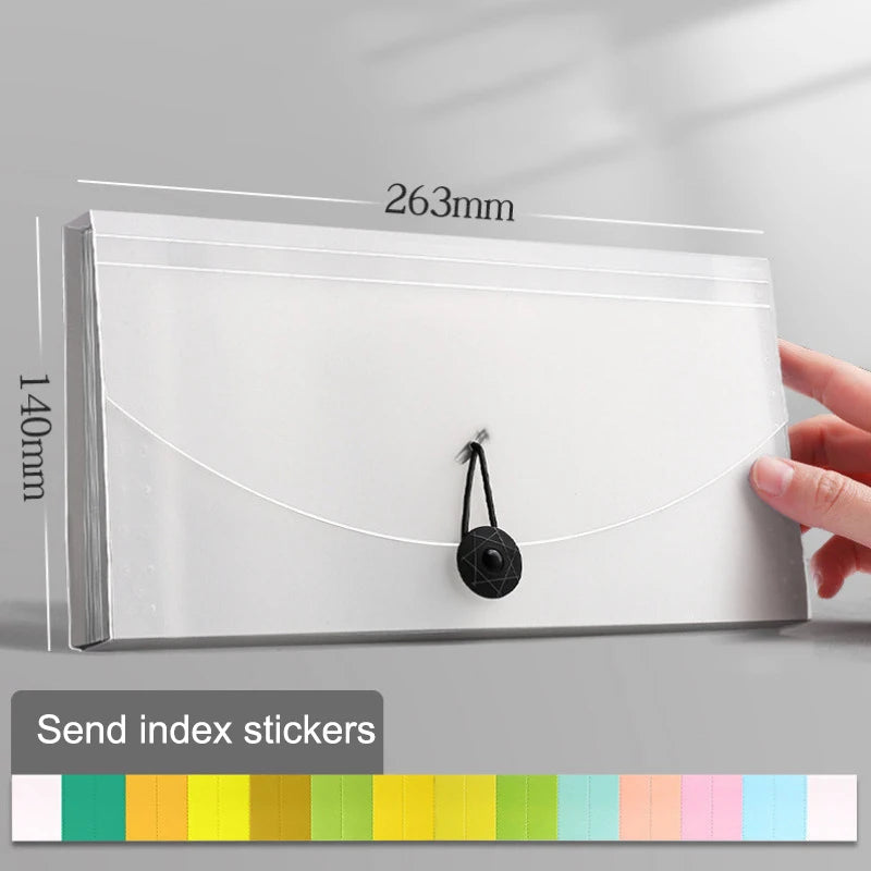 13 Pockets Expanding File Folder Accordion Document Organizer Check Qme 263MM white