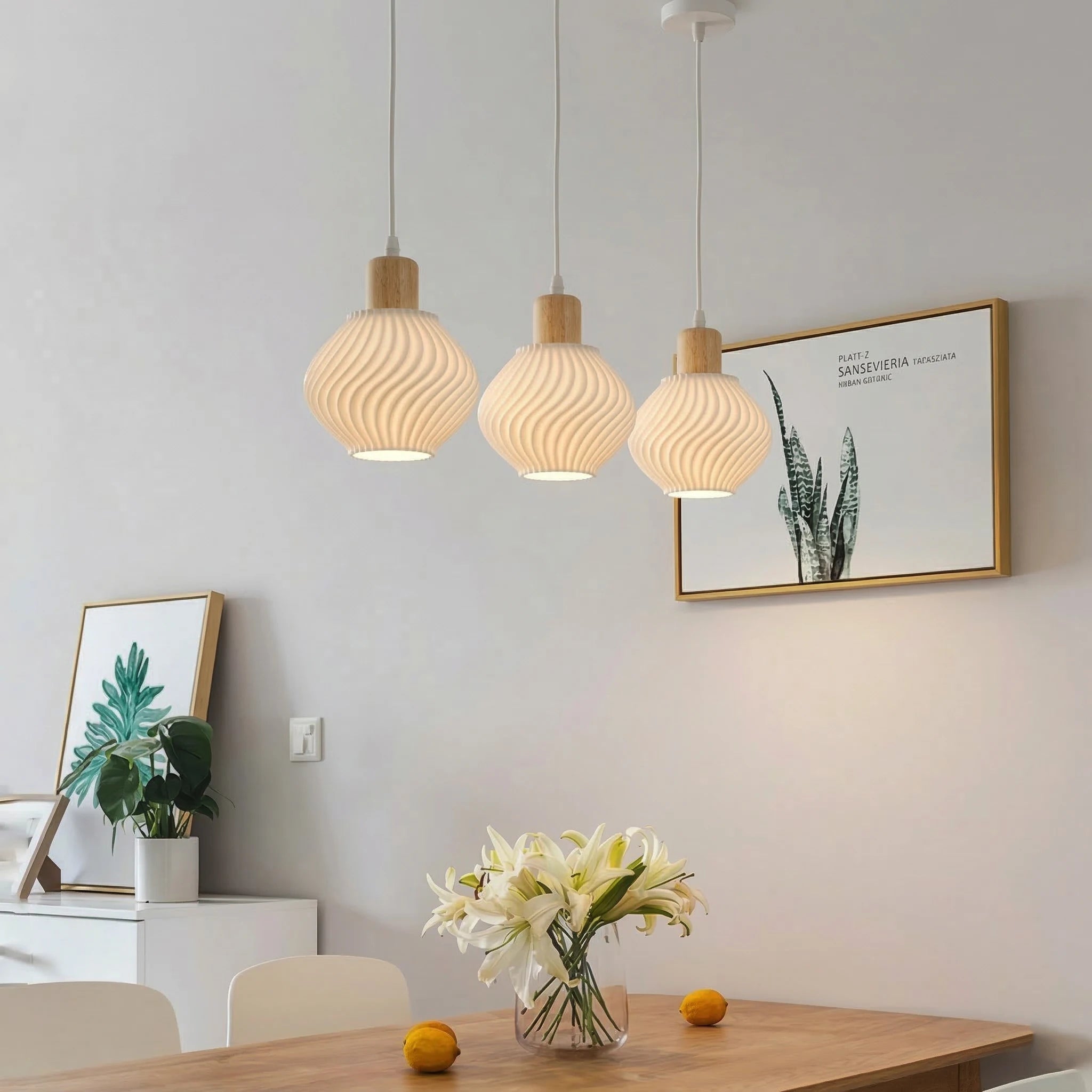 Bamboo Pendant Lamp Hanging Lamp Handmade Rattan Chandelier Fixture Restaurant Dining Room Indoor Lighting AC85-260V Qme