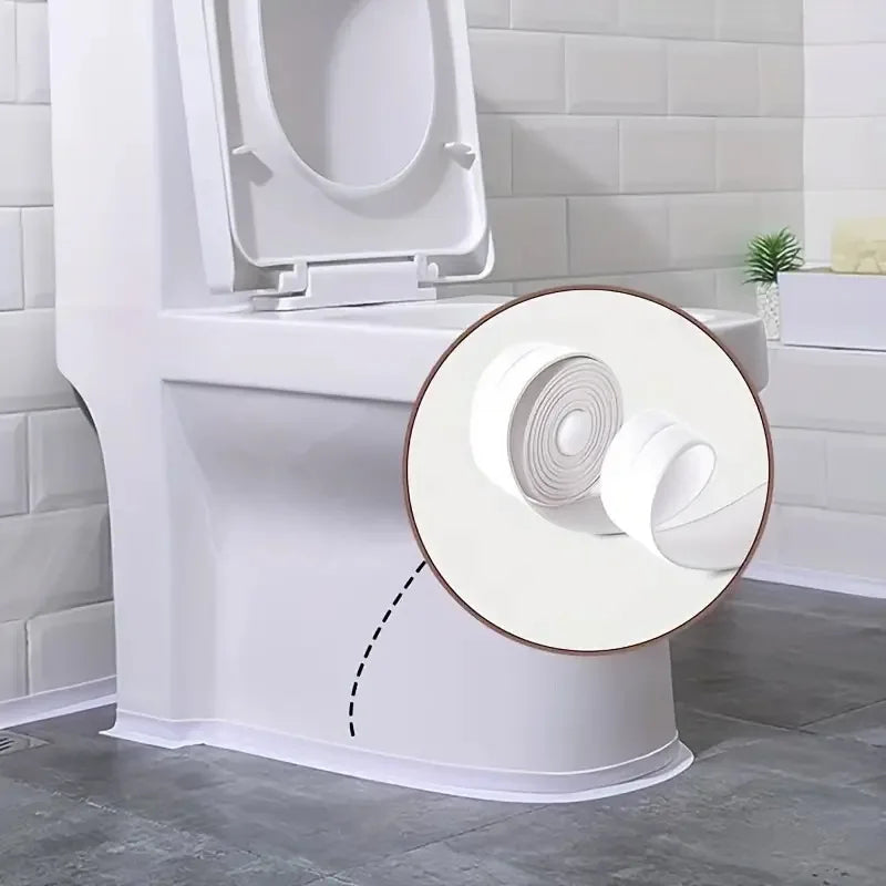 A Roll Of Three Meters Two Pvc Waterproof And Anti-Mildew Seam Adhesive, Suitable For Kitchen, Bathroom, Toilet, Corner Gap Qme