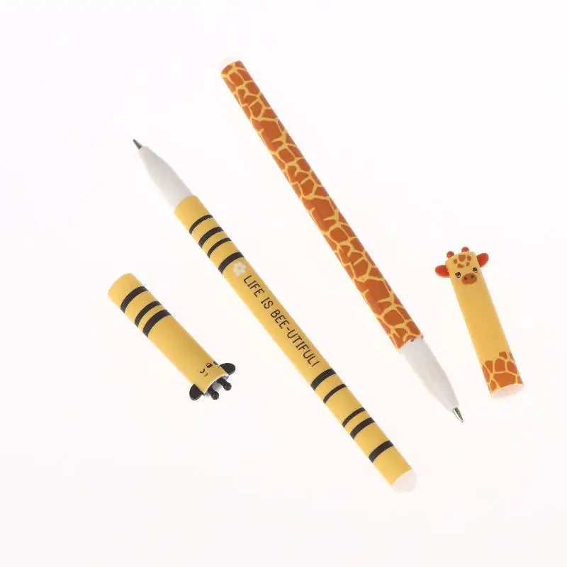 Pen Bee Rabbit Giraffe Colored Core Neutral Cartoon Animals Erasable Qme