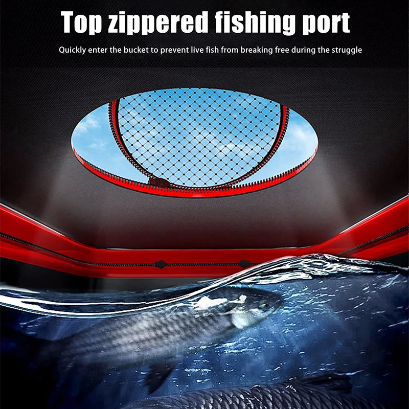 Fishing Bucket Folding Living Fish Multi Functional Portable Box EVA Qme