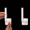 2Pcs No Hole Multifunctional Hooks Lazy Rag Hangers Kitchen Wall Mounted Paper Towel Organiser Qme 2pcs white