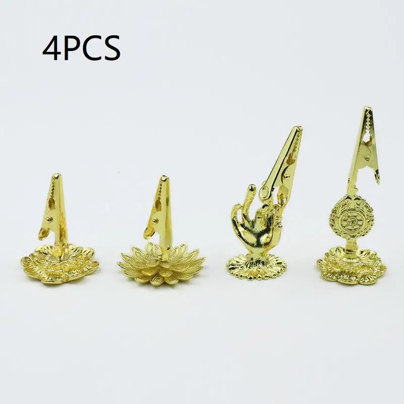 1/4PCS Incense Stick Holder Mini Lotus Fragrance Clip - Incense Burner Cones Censer Teahouse Sandalwood Coil Home Decor Qme 4PCS