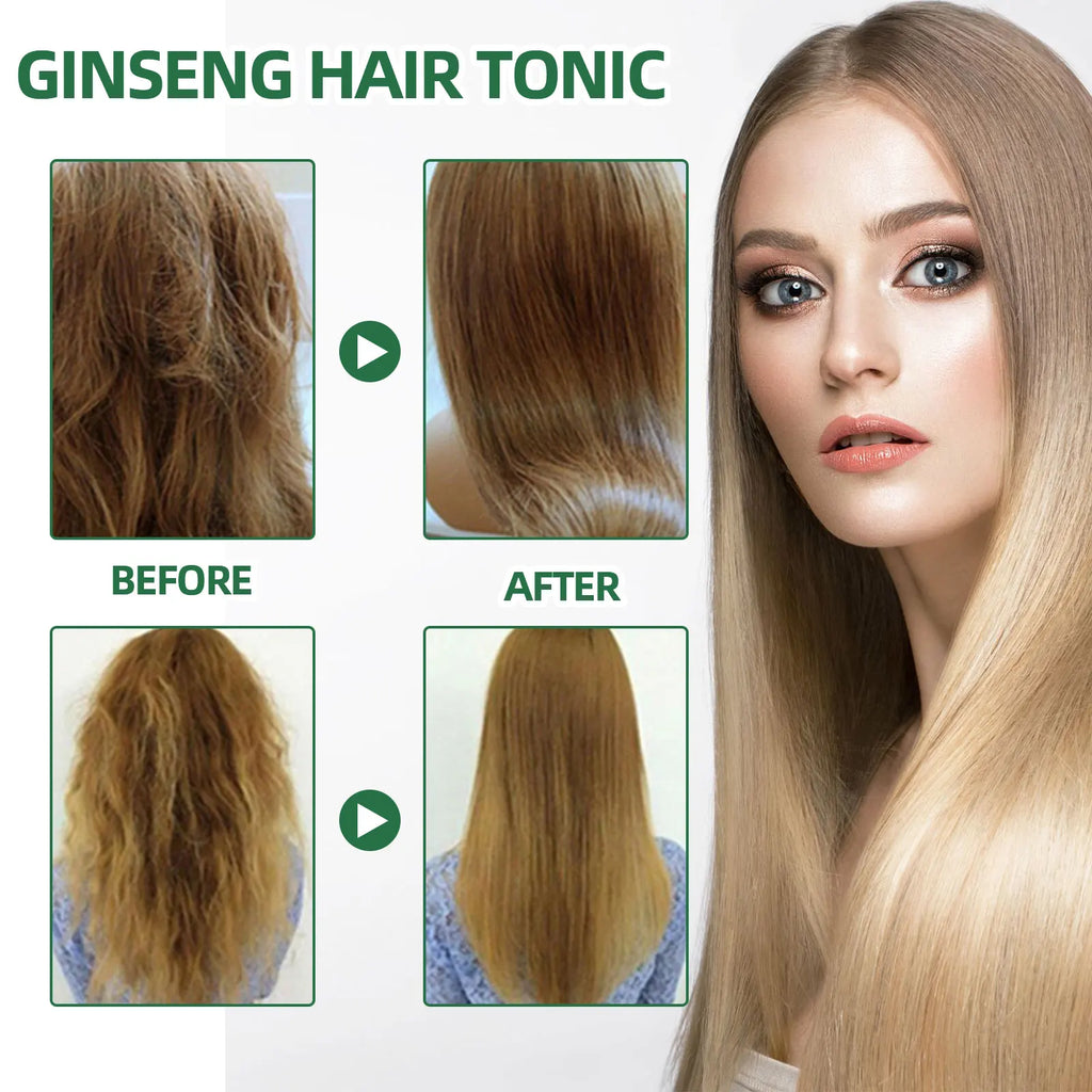 Natural Herbal Ginseng Hair Care Spray Moisturize Hair Remove Excess Sebum Prevent Hair Loss Nourish Scalp Essence Spray Qme