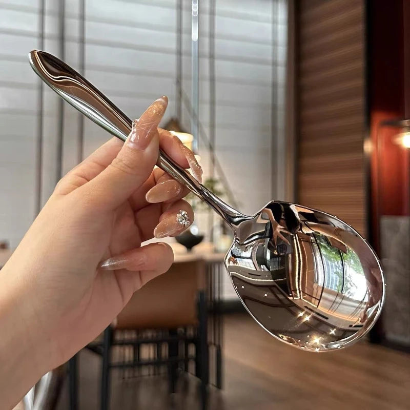 Stainless Steel Thickened Exquisite Large Spoon Qme