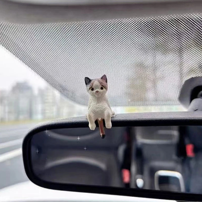 Car Decoration Creative Sleeping Cat Doll Auto Ornaments Toys Micro Qme
