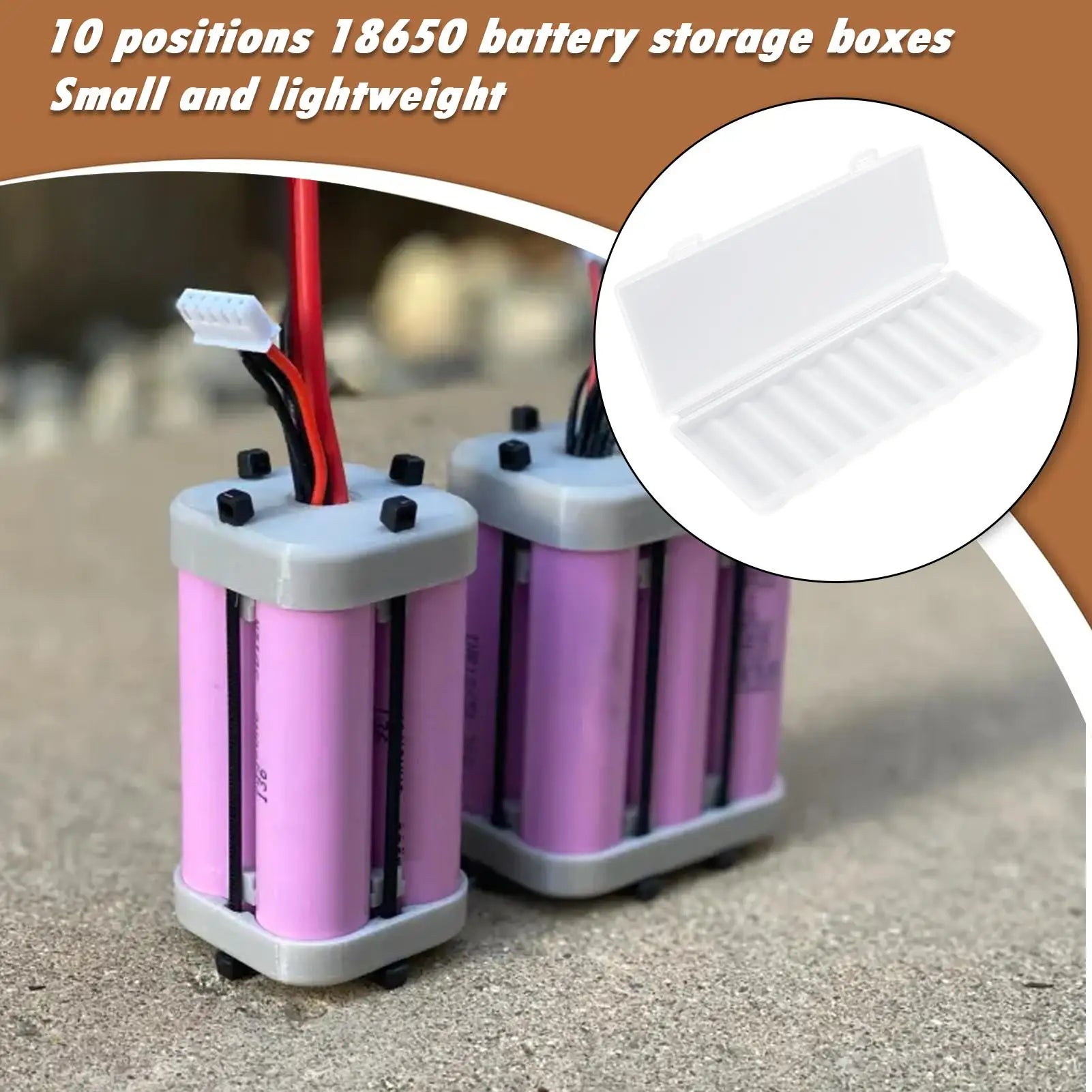 Battery Storage Box 10 Cell Battery Organizer Carrying Case Sturdy Household Organization Container for Home Travel Apartment Qme