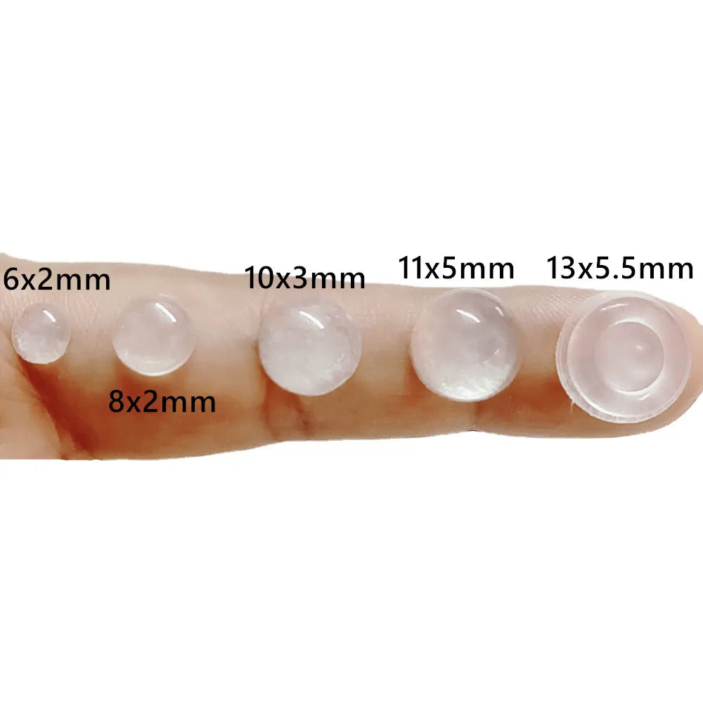 100Pcs Self Adhesive Door Stopper Rubber Damper Buffer Cabinet Bumpers Silicone Furniture Pads Cushion Protective Pads Qme