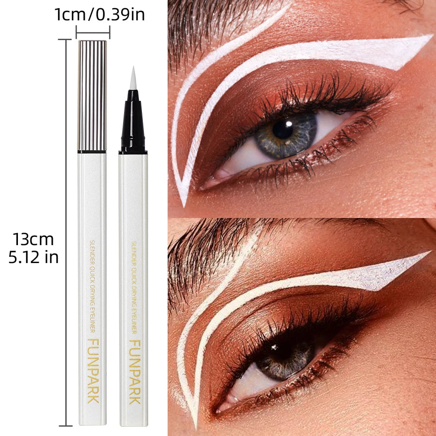 Matte Liquid Eyeliner Waterproof Long Lasting Eye Pencil White Liner Qme
