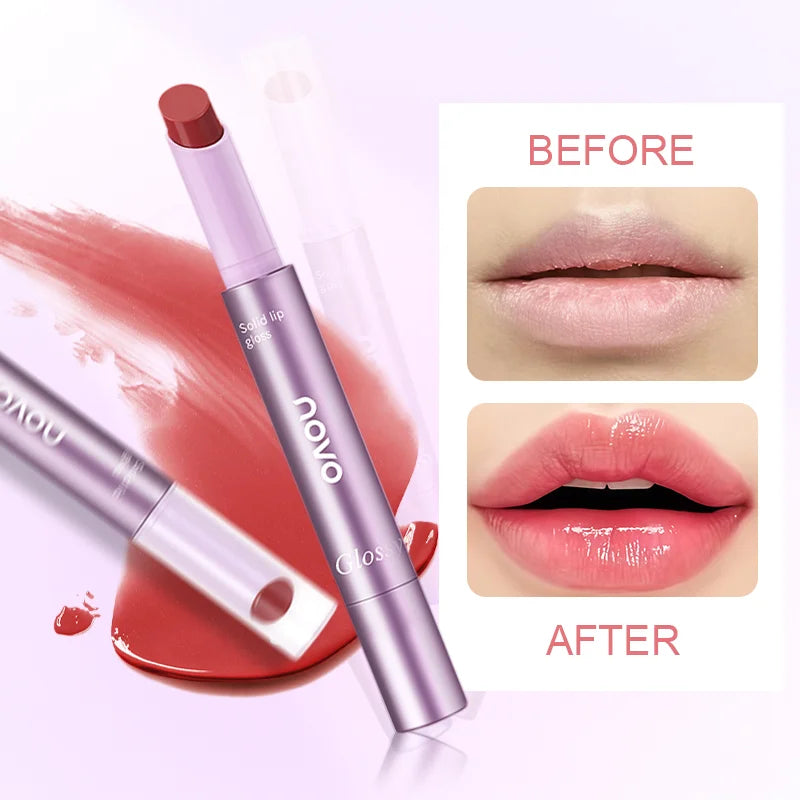 Water Glossy Lip Gloss, Mirror Light Texture,Long - Lasting Shine, All - Day Hydration, Non-Stick Cup Non-Fading Qme