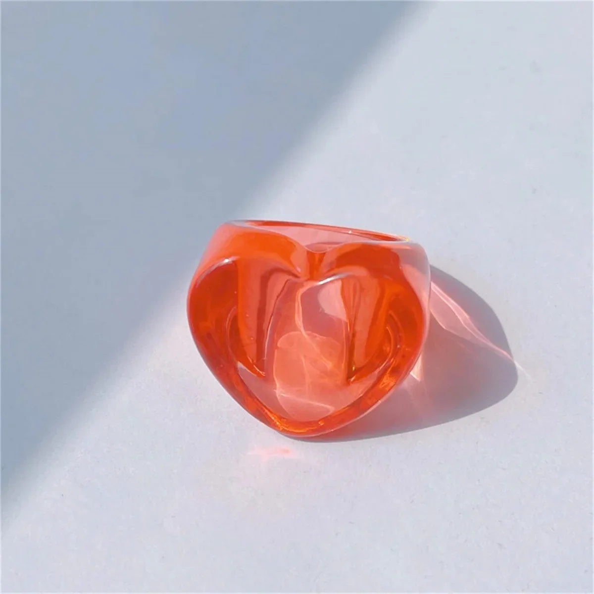 Y2k Handmade Colored Acrylic Resin Inlaid Gemstones Personality Lovely Pope Rings For Women Girls Party Jewelry Hip Hop Rings Qme Size 7 hong