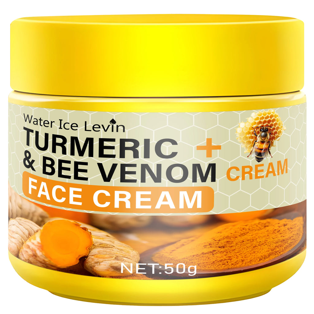 Turmeric & Bee Venom Cream with Collagen and bee Venom Facial Moisturizer for deep nourishing dry and rough skin Qme A