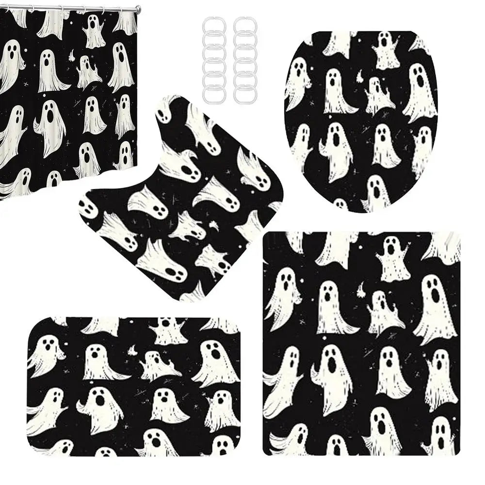 Halloween Shower Curtains Bathroom Spooky Ghost Machine Washable Qme C China Mainland