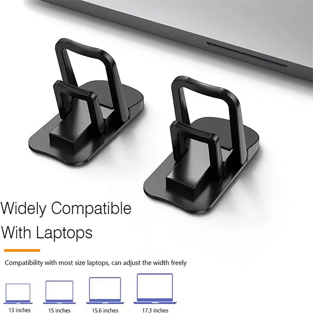 2PCS Mini Foldable Invisible Laptop Stand With 2 Adjustable Angles Foldable Invisible Laptop Riser for Notebook Cooling Holder Qme