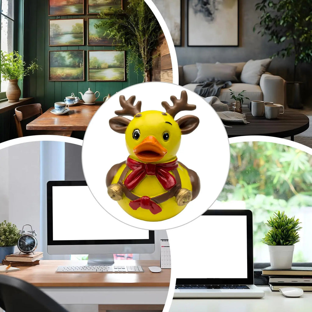 Duck Garden Statue Resin Christmas Art Decoration Animal Collectible Qme