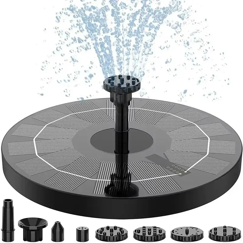 Circular Solar Fountain Pump Outdoor Swimming Pool Mini Floating Qme