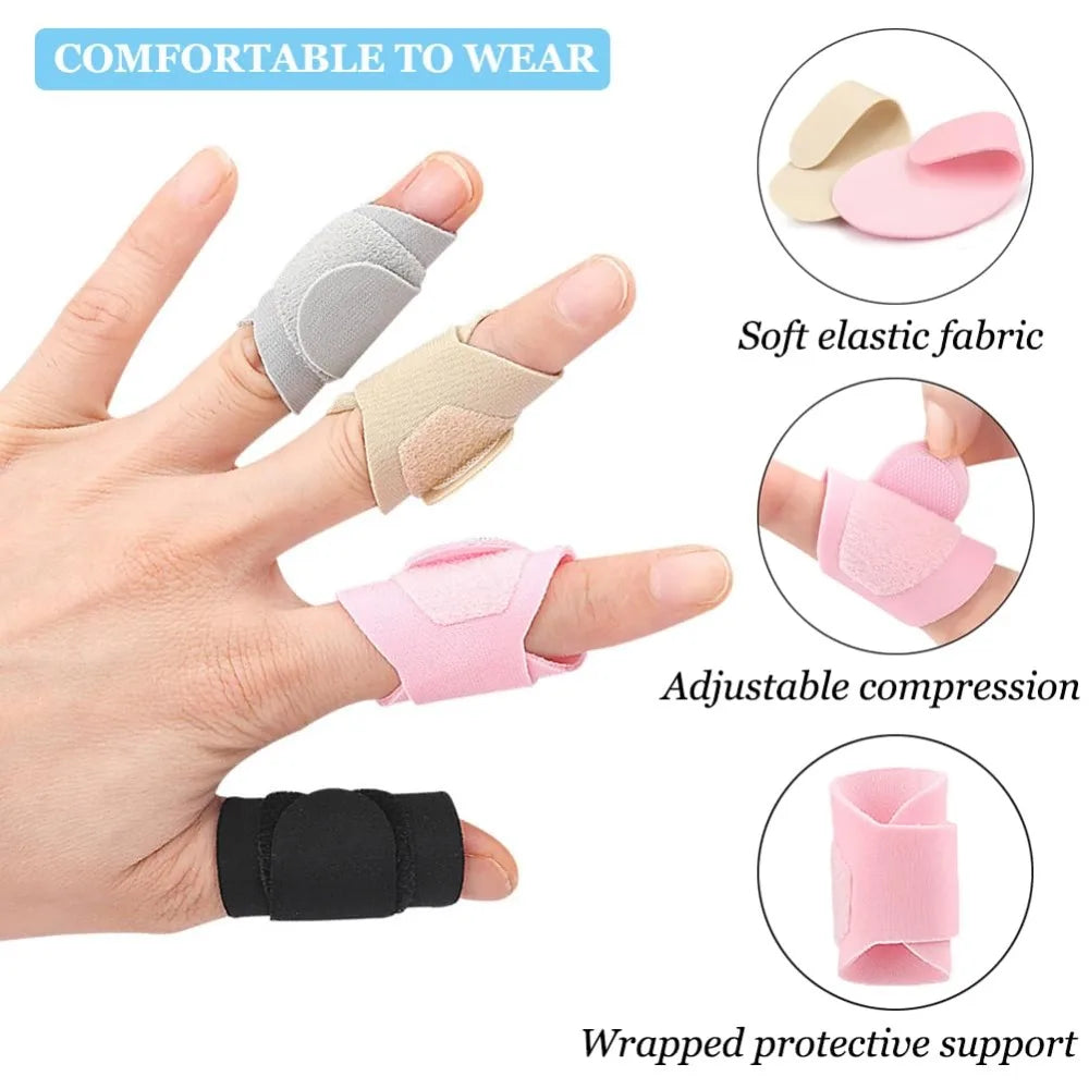 Adjustable Finger Splint Brace, Hook & Loop Finger Support For Injury & Arthritis Qme